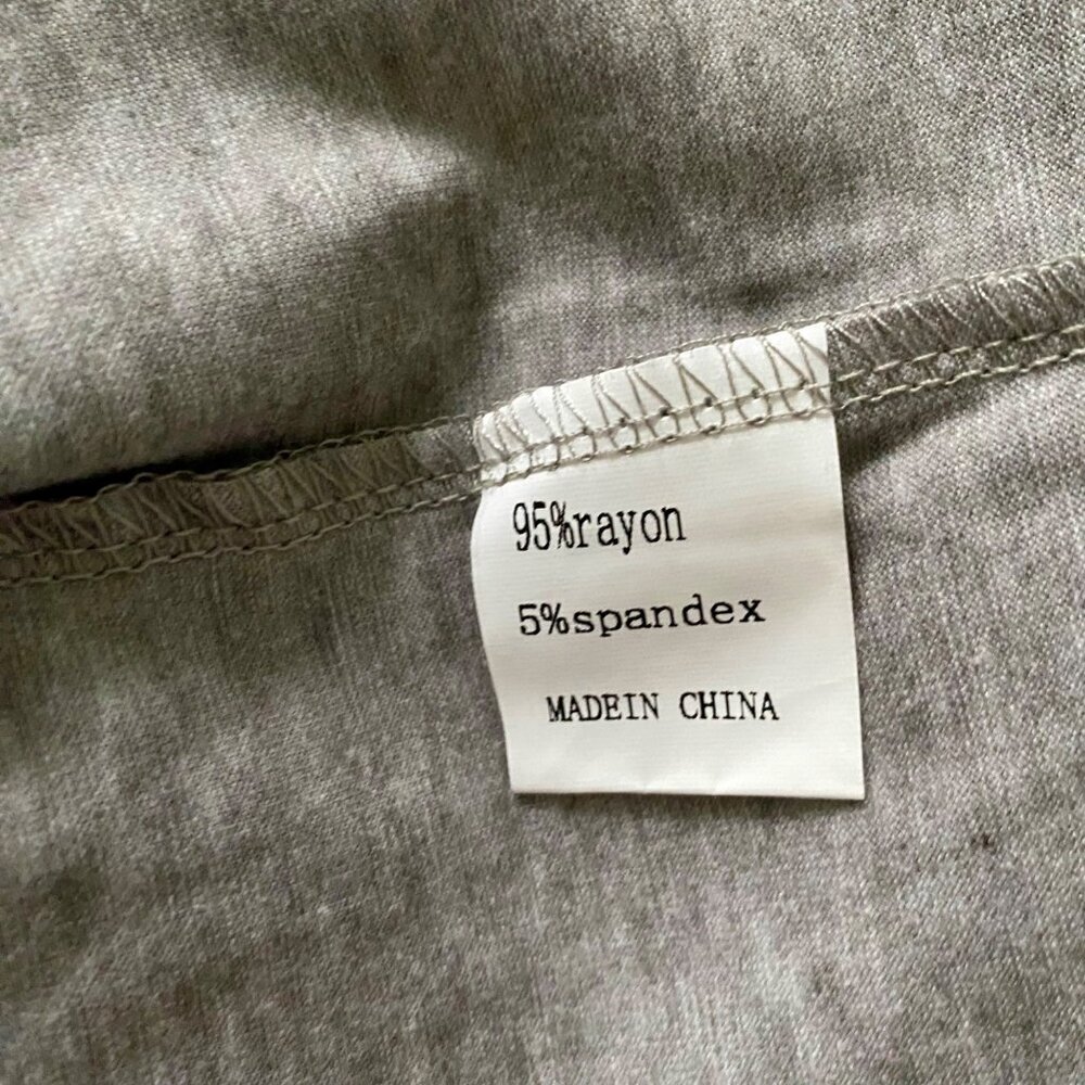 Hotouch Light Gray Robe 3/4 Sleeves Soft Fabric Belted Women's XXL NEW NWT - Picture 9 of 12